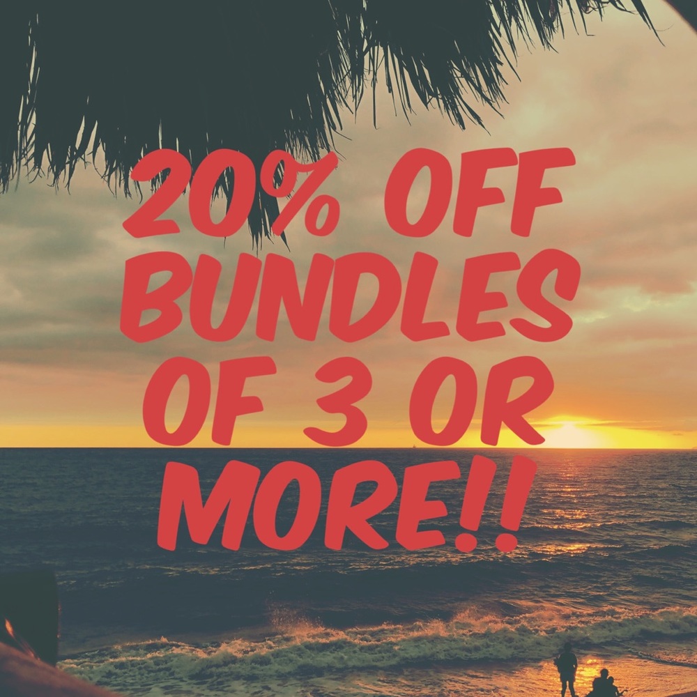 20% off bundles. Clearing out before vacation!